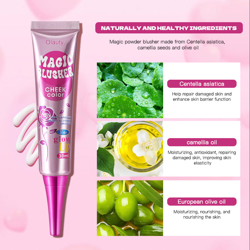 Magic Color-Changing Matte Blusher Waterproof Liquid Blush Long-Lasting Easy Makeup Complexion Enhancer Pink Face Rouge view 9