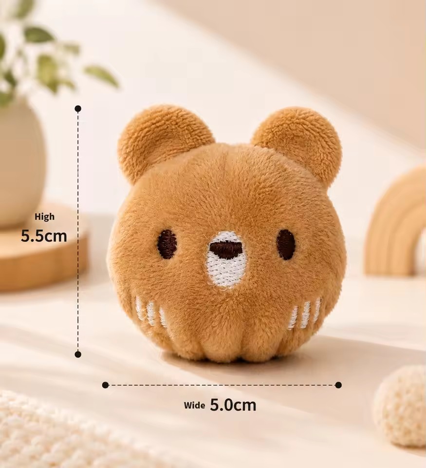Pet Vocal Toy Cartoon Plush Dog Toy Ball Soft Bouncing Ball Dog Training Toy Ball Bite Resistant Pet Chew Toy Puppy Training