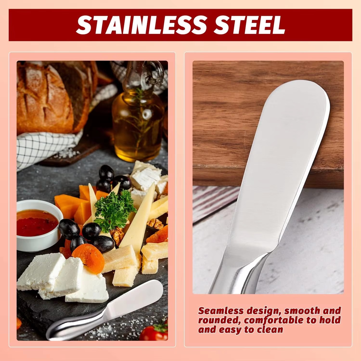 Stainless Steel Butter Cutter Cheese Jam Spreaders Cream Cutter Utensil Multifunction Butter Bread Knife For Kitchen Gadget