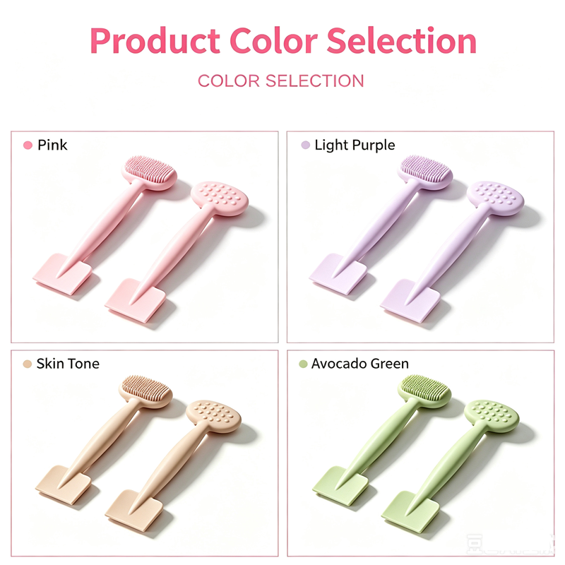 Double head silicone facial mask facial cleaning brush TPR soft gel head facial cleaning massage brush