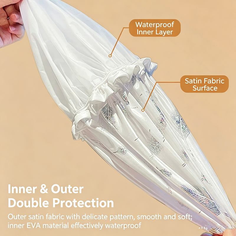 Double layer shower cap, shower head cover, household women's winter shower cap, children's hair cover,  special ear protection