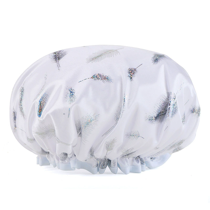 Double layer shower cap, shower head cover, household women's winter shower cap, children's hair cover,  special ear protection