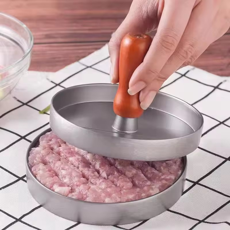 Round Hamburger Burger Press Beef Grill Food-Grade ABS Hamburger Helper Meat Press Cutlets Patty Maker Mold Kitchen Gadgets