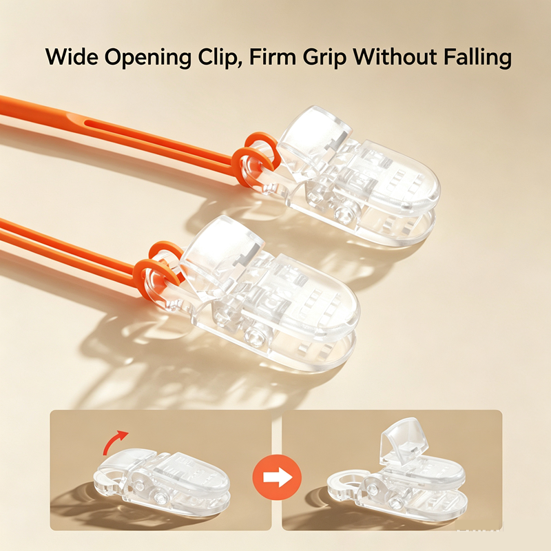 Baby Napkin Clips Bib Holder Clip Adjustable Napkin Towel Neck Strap Silicone Lanyard Portable Dining Clothing Protector