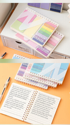 Combination set sandwich notebook, multifunctional and convenient, with sticky student expansion sticker, sticky note pad, Instagram style notebook