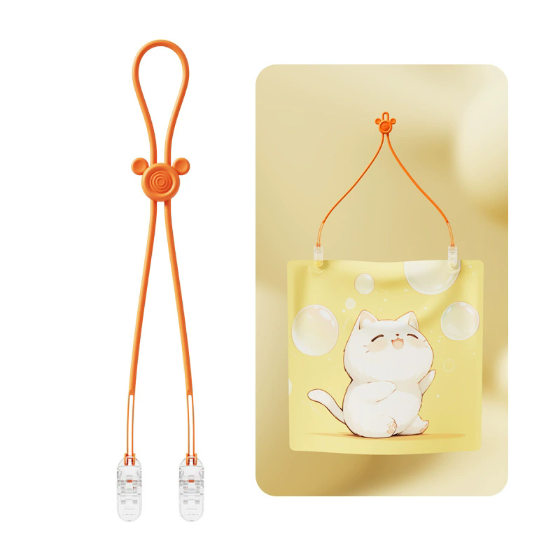 Baby Napkin Clips Bib Holder Clip Adjustable Napkin Towel Neck Strap Silicone Lanyard Portable Dining Clothing Protector