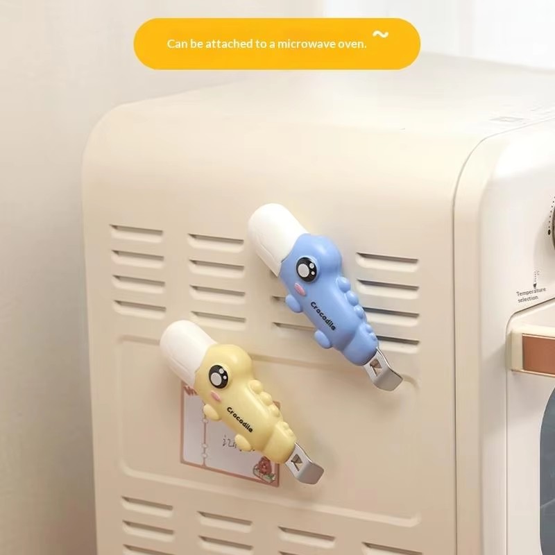 2in1 Crocodile Bottle Opener Oral Liquid Unboxing Tool Unpacking Tool Magnetic Refrigerator Sticker Portable Small Tool