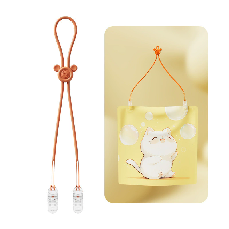 Baby Napkin Clips Bib Holder Clip Adjustable Napkin Towel Neck Strap Silicone Lanyard Portable Dining Clothing Protector