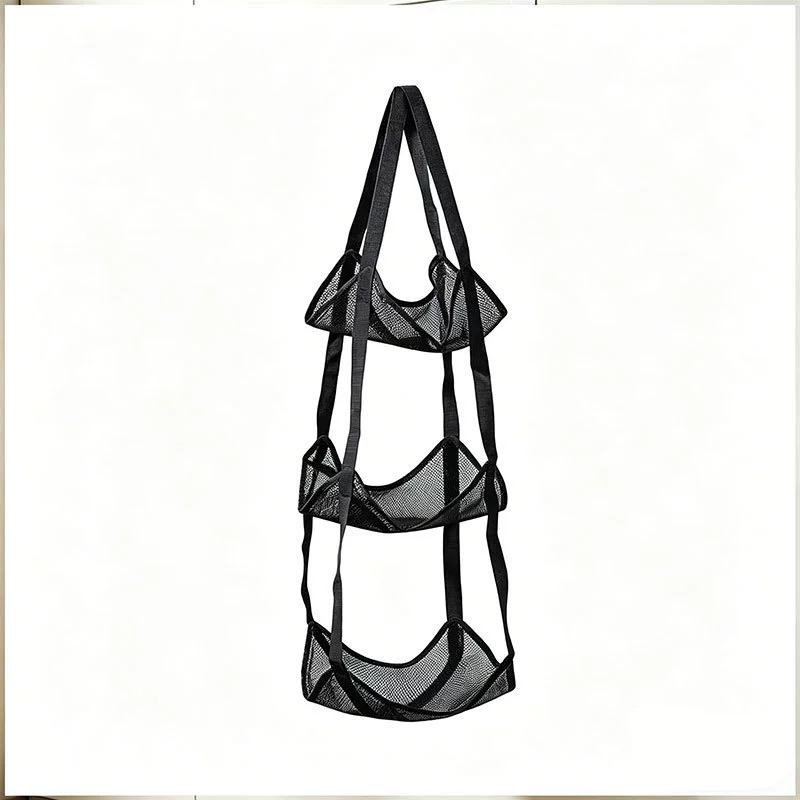 Home Door Hanging Ball Storage Bag Wall Mounted Sports Organizer for Football Basketball Helmets Dolls and Convenient Access