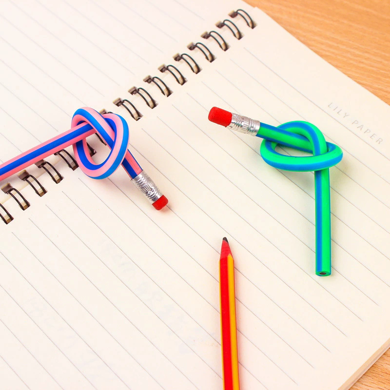 5pcs Soft Bendable Pencils For Kids Pencil With Eraser Stationery For School Student Writing Drawing Pens School Supplies