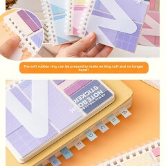 Combination set sandwich notebook, multifunctional and convenient, with sticky student expansion sticker, sticky note pad, Instagram style notebook