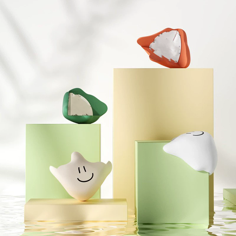 Silicone Corner Protector for Table Edge, Furniture Corner Guard, Oil Smoke Guard, 4x4x3cm, White/Beige/Green/Brown/Orange