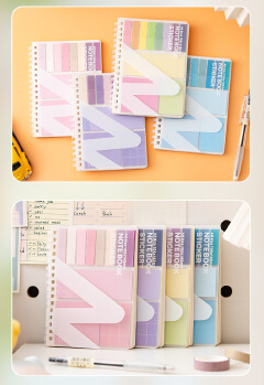 Combination set sandwich notebook, multifunctional and convenient, with sticky student expansion sticker, sticky note pad, Instagram style notebook