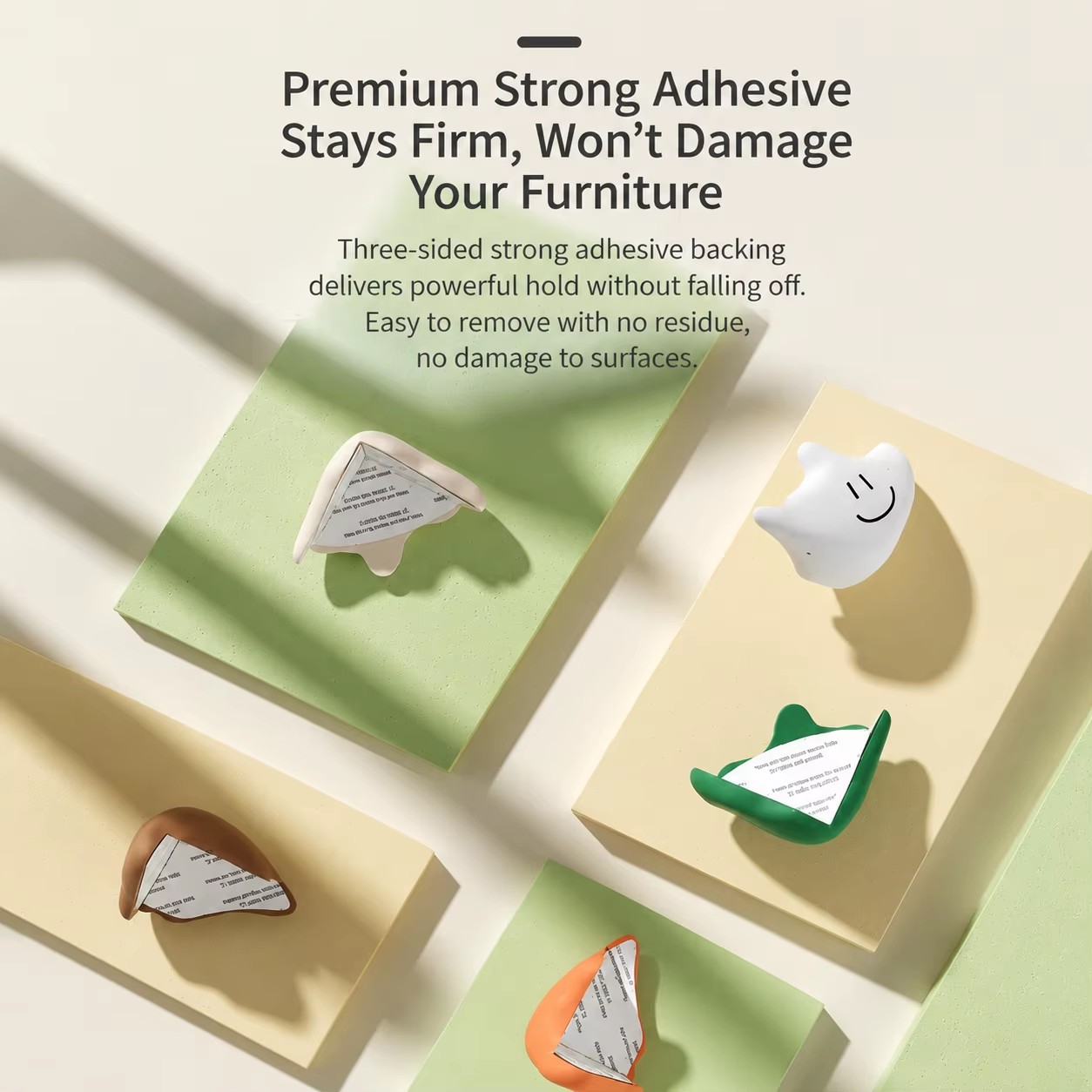Silicone Corner Protector for Table Edge, Furniture Corner Guard, Oil Smoke Guard, 4x4x3cm, White/Beige/Green/Brown/Orange