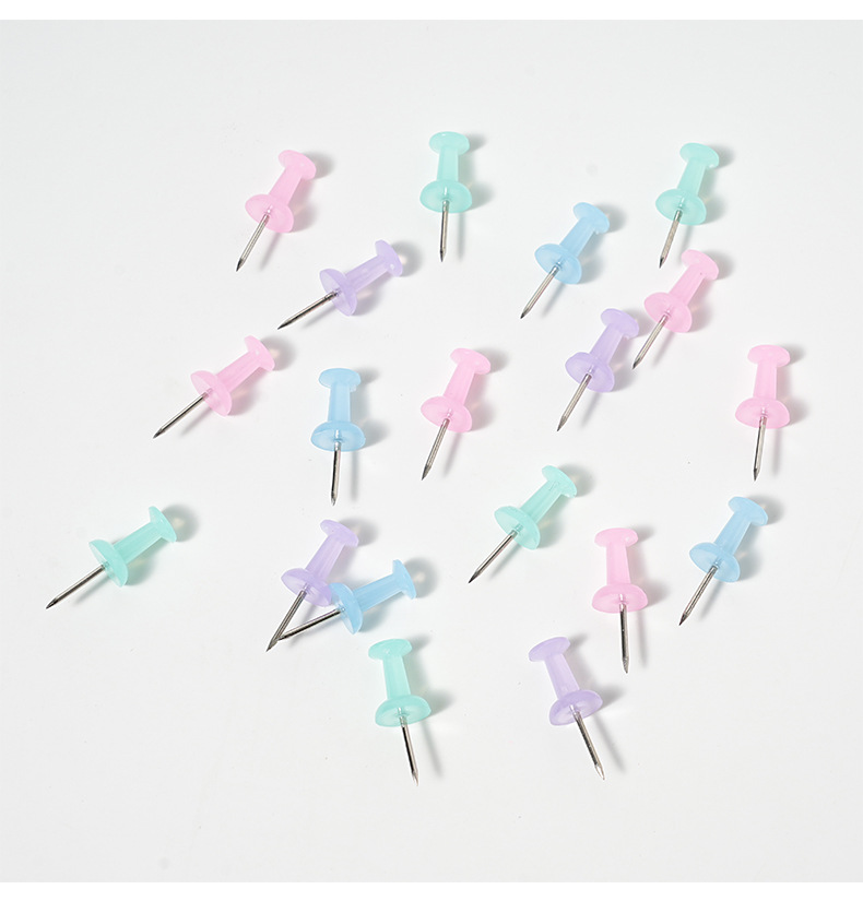 Macaron colored H-shaped nails, student office stationery, creative decoration, photo nails, wall push pins
