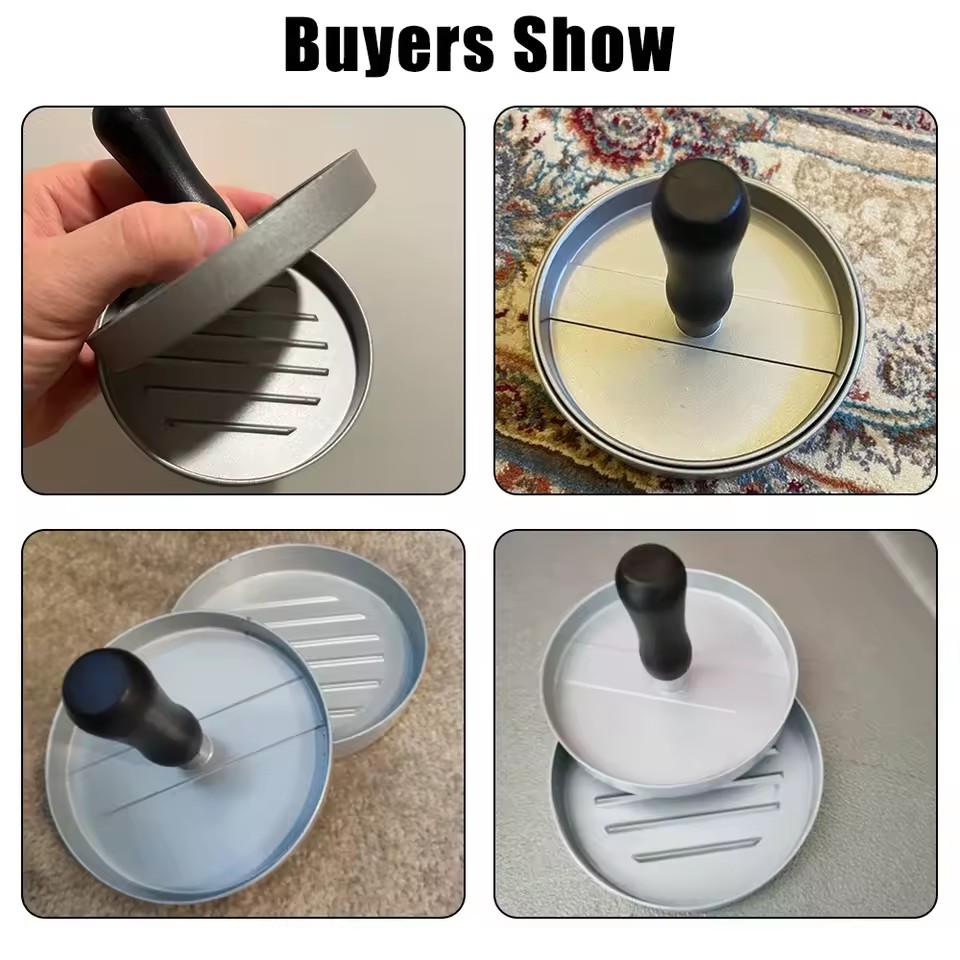 Round Hamburger Burger Press Beef Grill Food-Grade ABS Hamburger Helper Meat Press Cutlets Patty Maker Mold Kitchen Gadgets