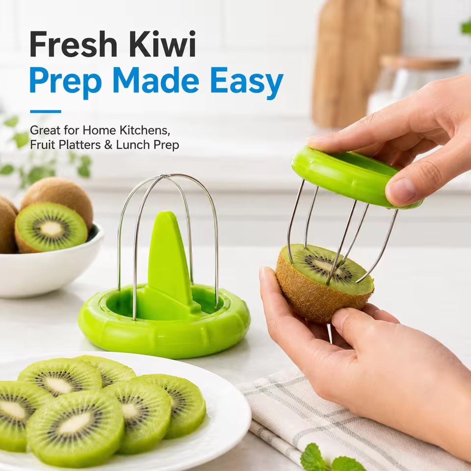 1PC Kiwi Fruit Peeler 2 In 1 Spoon Slicer Easy Scoop Cutter Stainless Steel Kitchen Gadget For Kiwi Mango Avocado Fruit Prep