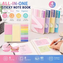 Combination set sandwich notebook, multifunctional and convenient, with sticky student expansion sticker, sticky note pad, Instagram style notebook