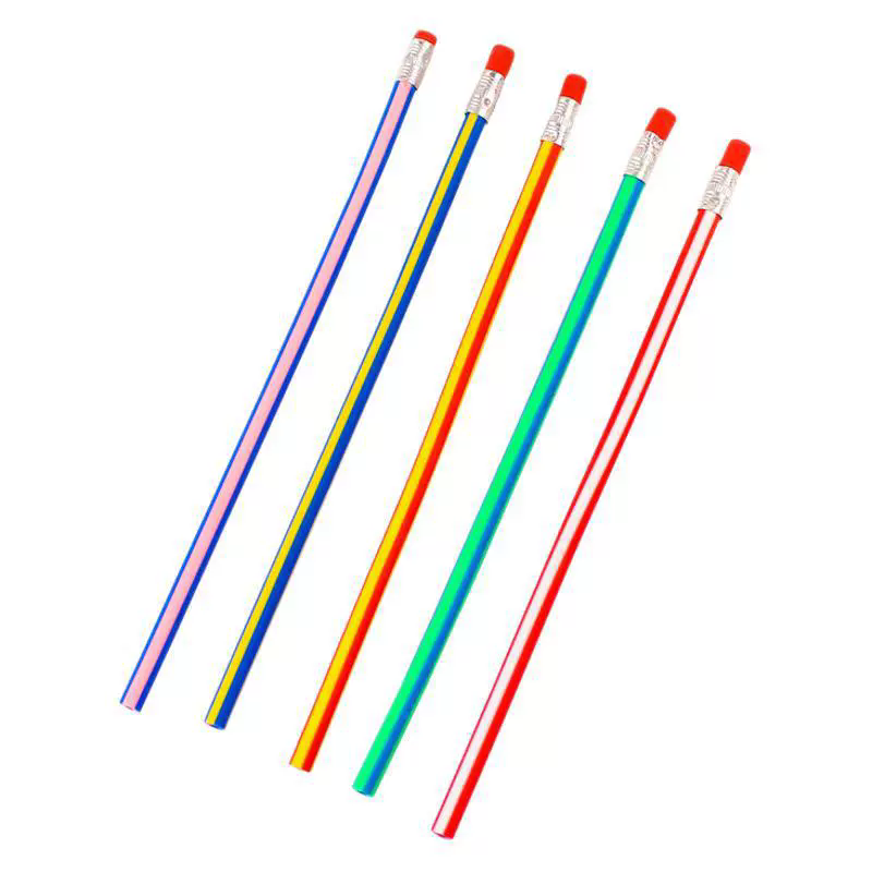 5pcs Soft Bendable Pencils For Kids Pencil With Eraser Stationery For School Student Writing Drawing Pens School Supplies