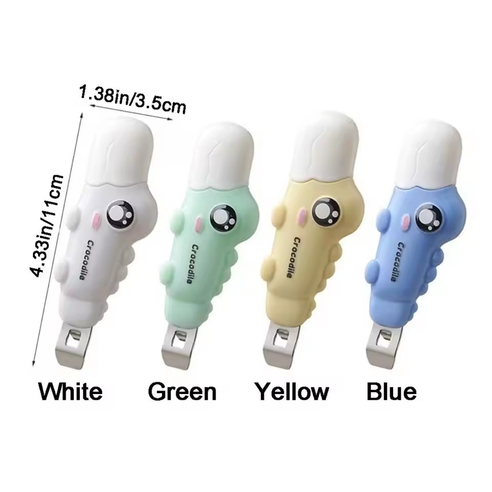 2in1 Crocodile Bottle Opener Oral Liquid Unboxing Tool Unpacking Tool Magnetic Refrigerator Sticker Portable Small Tool