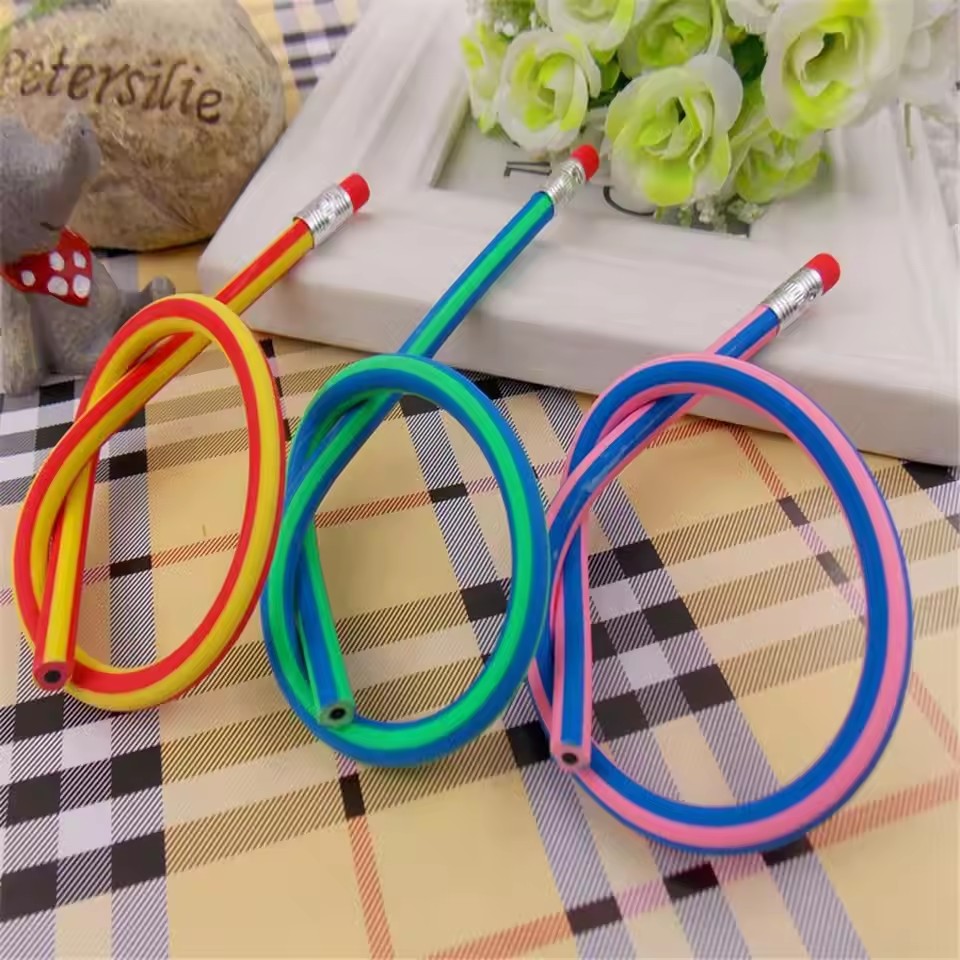 5pcs Soft Bendable Pencils For Kids Pencil With Eraser Stationery For School Student Writing Drawing Pens School Supplies