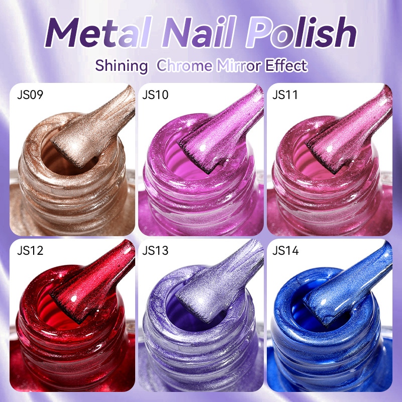 7ml Mirror Silver Metallic Nail Polish Super Bright Metal Effect Nail Art Varnish Fast Drying No Need Lamp For Manicure view 5