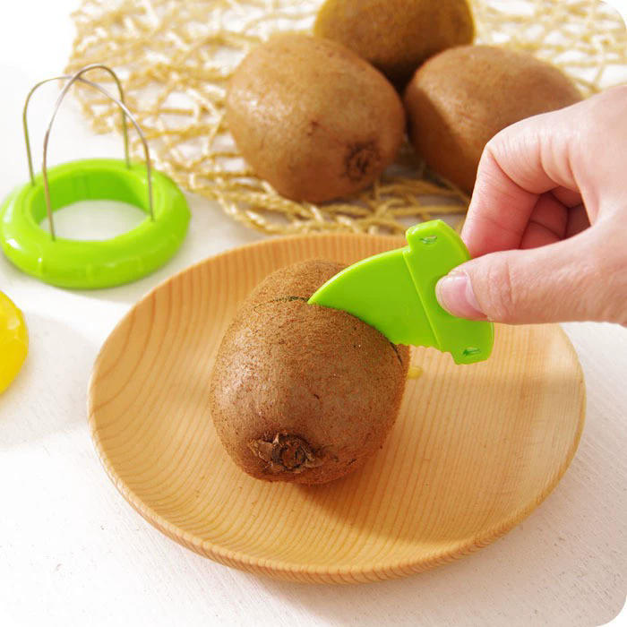 1PC Kiwi Fruit Peeler 2 In 1 Spoon Slicer Easy Scoop Cutter Stainless Steel Kitchen Gadget For Kiwi Mango Avocado Fruit Prep