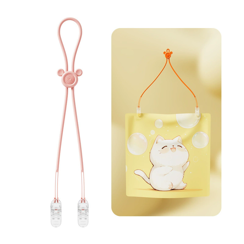 Baby Napkin Clips Bib Holder Clip Adjustable Napkin Towel Neck Strap Silicone Lanyard Portable Dining Clothing Protector