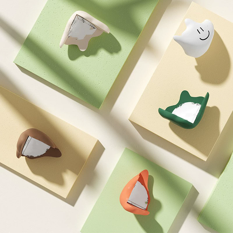 Silicone Corner Protector for Table Edge, Furniture Corner Guard, Oil Smoke Guard, 4x4x3cm, White/Beige/Green/Brown/Orange