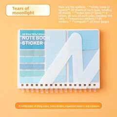 Combination set sandwich notebook, multifunctional and convenient, with sticky student expansion sticker, sticky note pad, Instagram style notebook