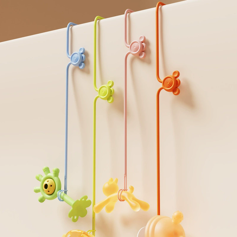 Baby Napkin Clips Bib Holder Clip Adjustable Napkin Towel Neck Strap Silicone Lanyard Portable Dining Clothing Protector