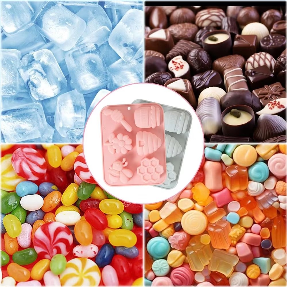 New Bee Theme Mousse Cake Mold Reusable Flexible Chocolate Dessert Mold Non-Stick 6 Options Baking Mould Dessert Making