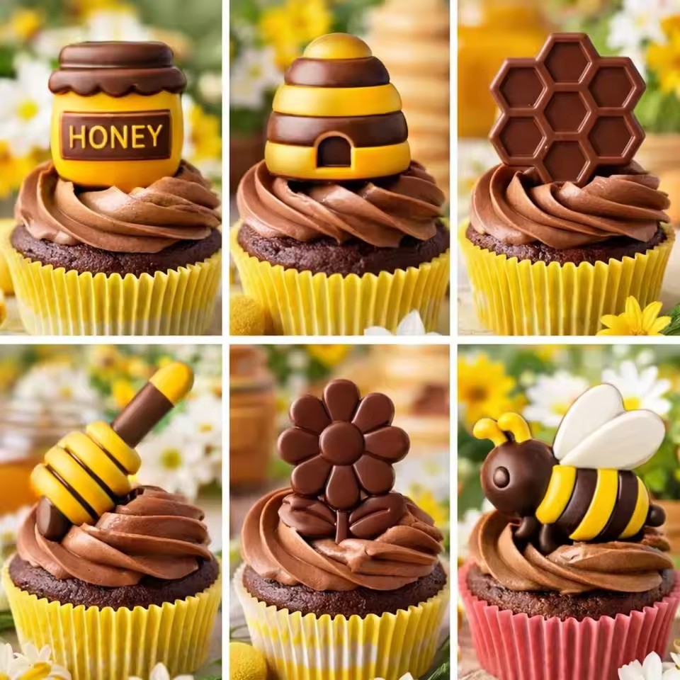 New Bee Theme Mousse Cake Mold Reusable Flexible Chocolate Dessert Mold Non-Stick 6 Options Baking Mould Dessert Making