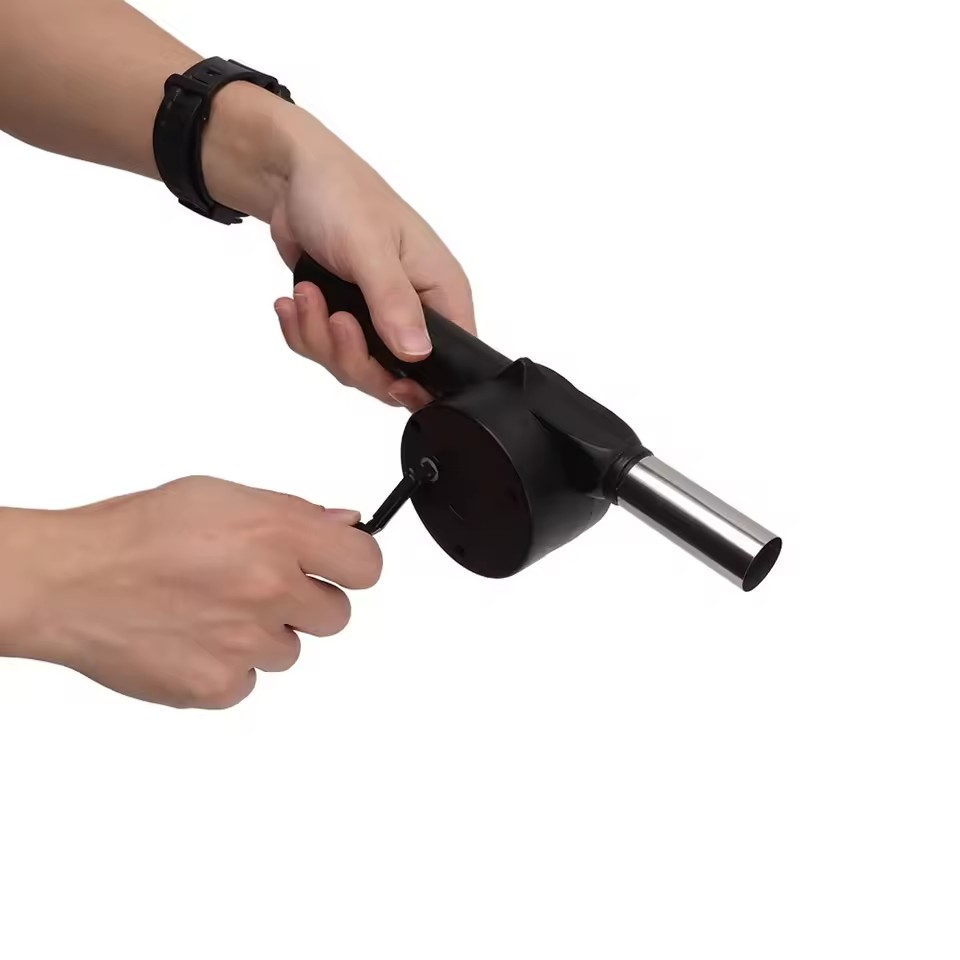 1PC  BBQ Fan Air Blower with Power Variable Speed Controller Barbecue Fan Air Blower 12V Large 110V 220V Powered Fan US/EU Plug