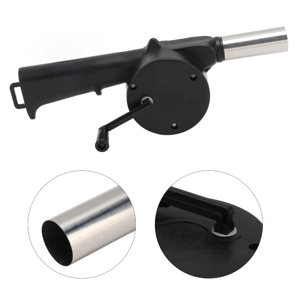 1PC  BBQ Fan Air Blower with Power Variable Speed Controller Barbecue Fan Air Blower 12V Large 110V 220V Powered Fan US/EU Plug