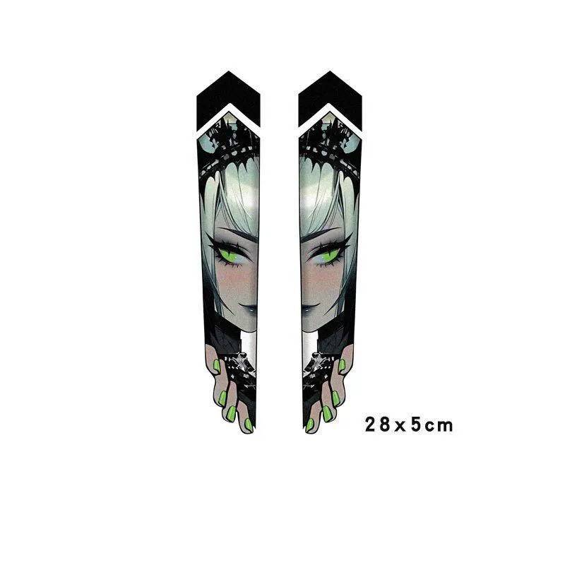 1Pair Anime Eyes Stickers Waterproof Vinyl Decal for Bicycle Fork Top Tube Motorbike MTB E-Scooter Decoration Bike Customization