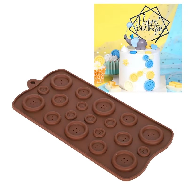 Chocolate Mold Tray ButtonShape Mold DIY Fondant Pastries Candy Making Baking Tools