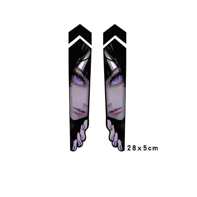 1Pair Anime Eyes Stickers Waterproof Vinyl Decal for Bicycle Fork Top Tube Motorbike MTB E-Scooter Decoration Bike Customization