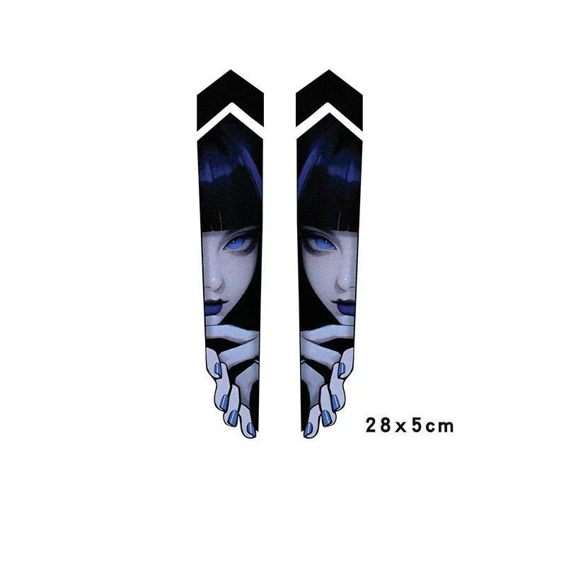1Pair Anime Eyes Stickers Waterproof Vinyl Decal for Bicycle Fork Top Tube Motorbike MTB E-Scooter Decoration Bike Customization