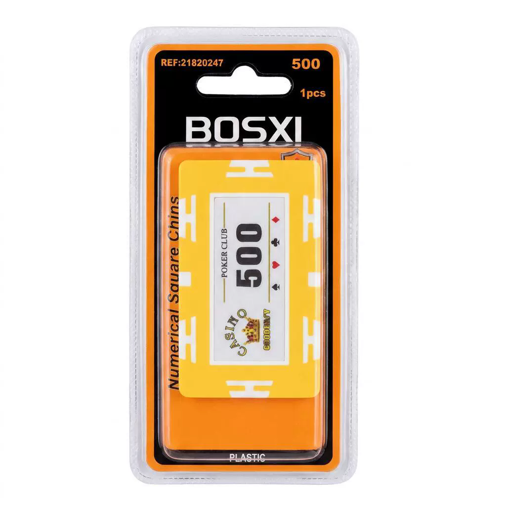 Poker chips with five-star film, square card chips, thick plastic chips, mahjong chips