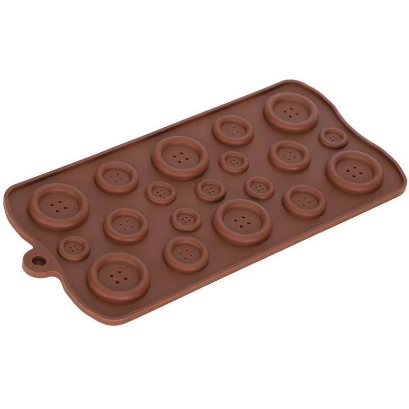 Chocolate Mold Tray ButtonShape Mold DIY Fondant Pastries Candy Making Baking Tools