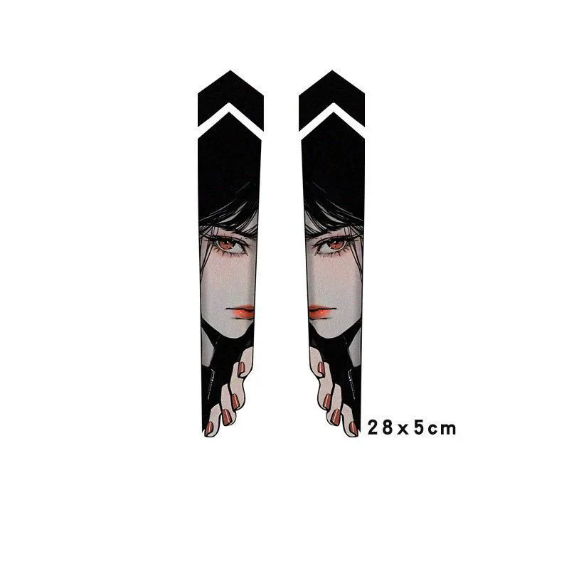 1Pair Anime Eyes Stickers Waterproof Vinyl Decal for Bicycle Fork Top Tube Motorbike MTB E-Scooter Decoration Bike Customization