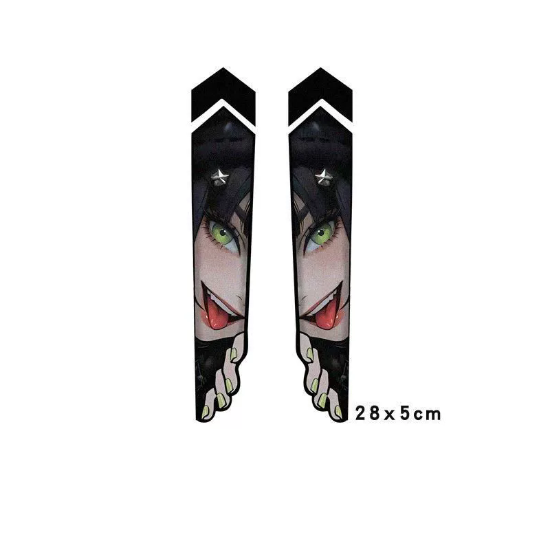 1Pair Anime Eyes Stickers Waterproof Vinyl Decal for Bicycle Fork Top Tube Motorbike MTB E-Scooter Decoration Bike Customization