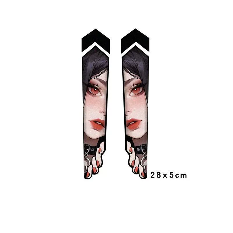 1Pair Anime Eyes Stickers Waterproof Vinyl Decal for Bicycle Fork Top Tube Motorbike MTB E-Scooter Decoration Bike Customization
