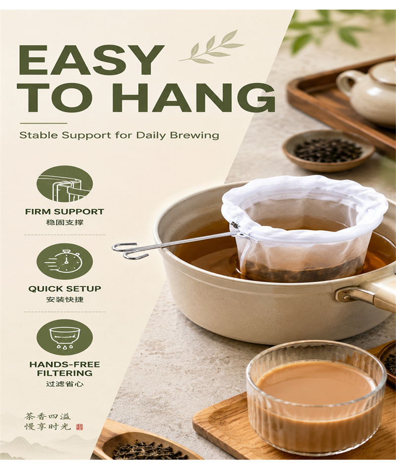 New Reusable Fabric Mesh Nut Milk Bag Filter Strainer For Soybean Juice Herb Tea Cold Brew Coffee Kitchen Tool