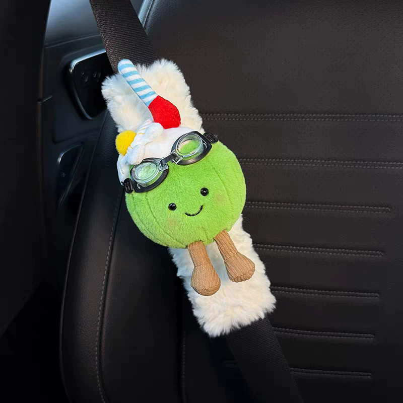 Creative Coconut Lemon Water Car Seat Belt Decoration New Car Gift Four Seasons General Motors Seat Belt Shoulder Cover