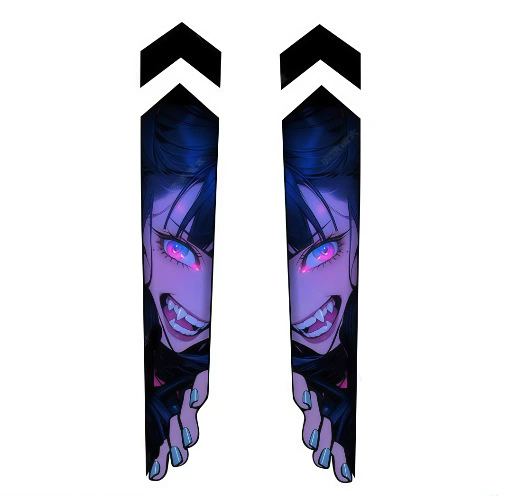 1Pair Anime Eyes Stickers Waterproof Vinyl Decal for Bicycle Fork Top Tube Motorbike MTB E-Scooter Decoration Bike Customization