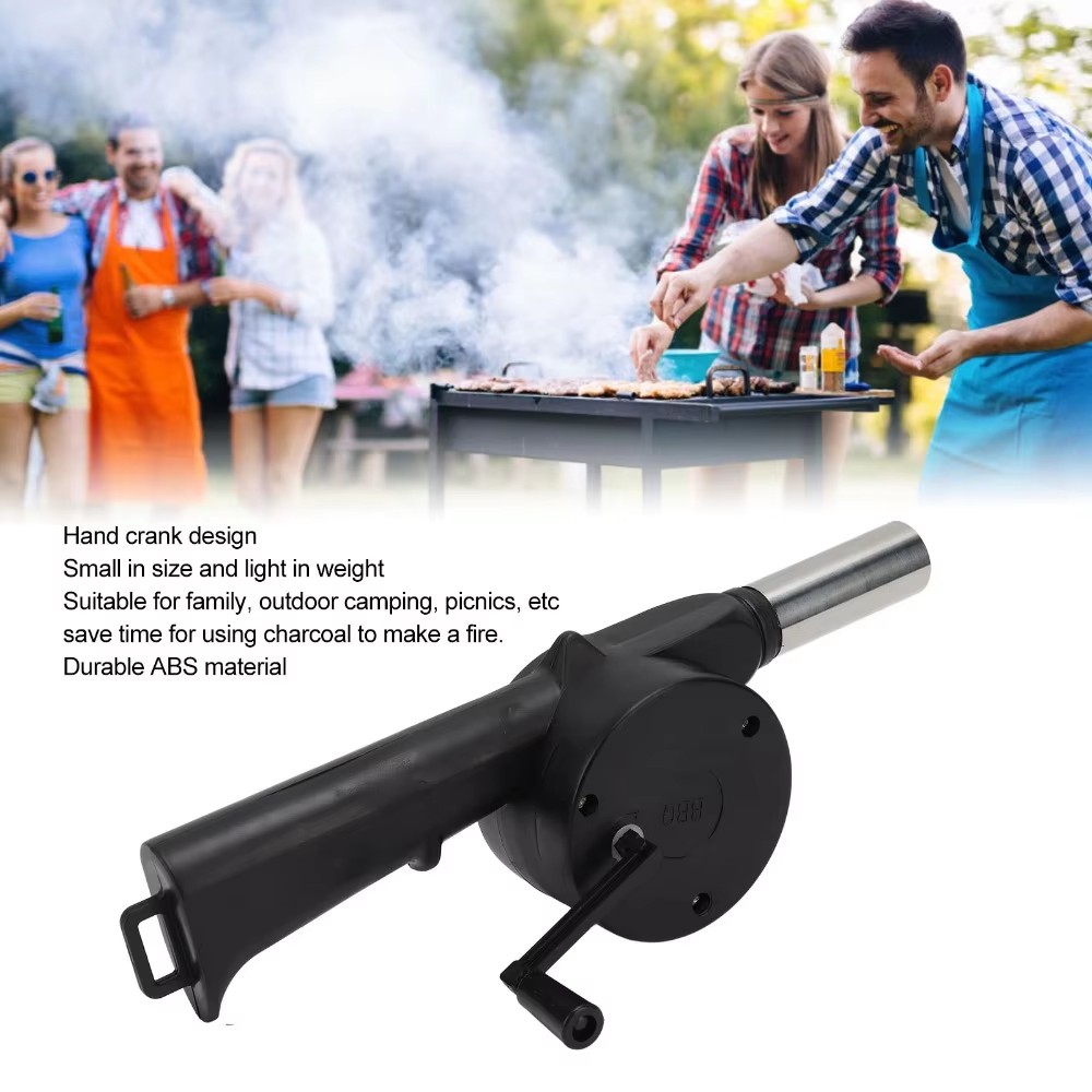 1PC  BBQ Fan Air Blower with Power Variable Speed Controller Barbecue Fan Air Blower 12V Large 110V 220V Powered Fan US/EU Plug