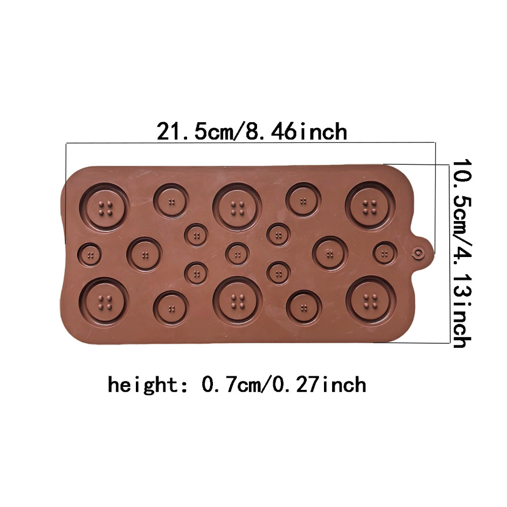 Chocolate Mold Tray ButtonShape Mold DIY Fondant Pastries Candy Making Baking Tools