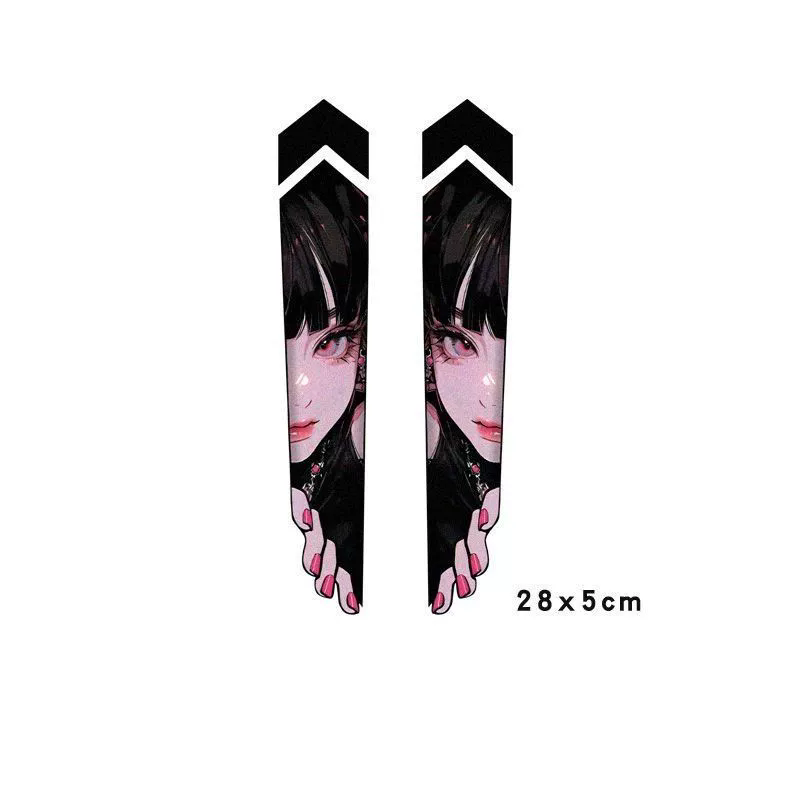1Pair Anime Eyes Stickers Waterproof Vinyl Decal for Bicycle Fork Top Tube Motorbike MTB E-Scooter Decoration Bike Customization